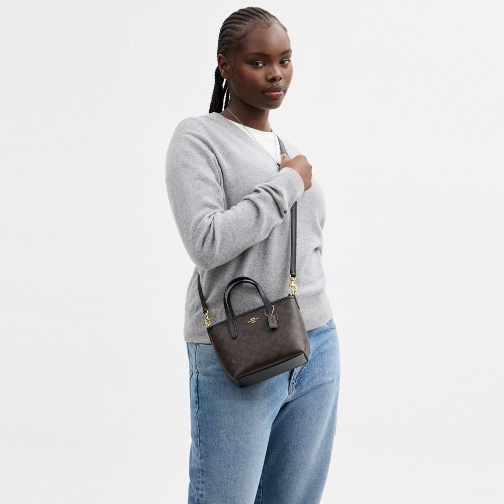 Coach Outlet City Mini Tote Bag In Signature Canvas - Preorder