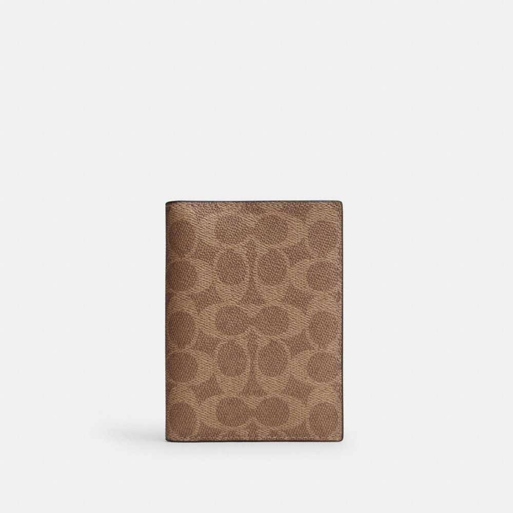 Coach Outlet Passport Card Case In Signature Canvas - Preorder