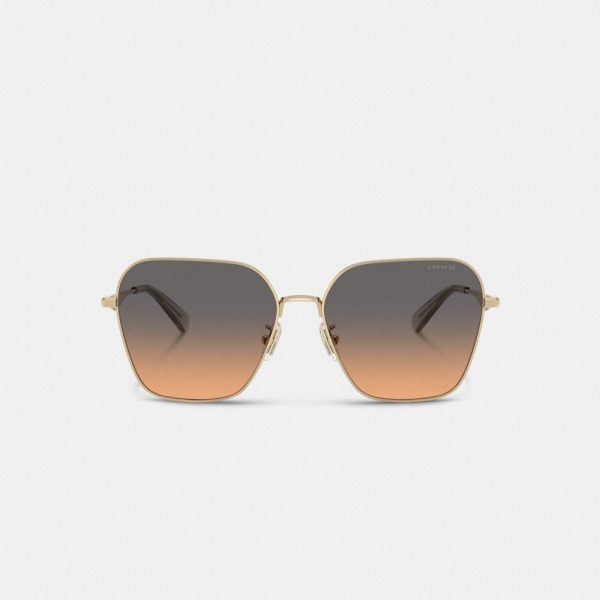 Coach C Hardware Metal Oversized Square Sunglasses - Preorder