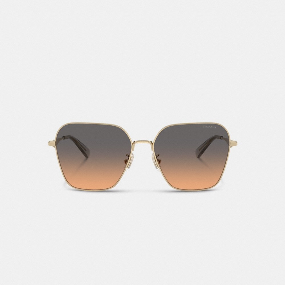 Coach C Hardware Metal Oversized Square Sunglasses - Preorder