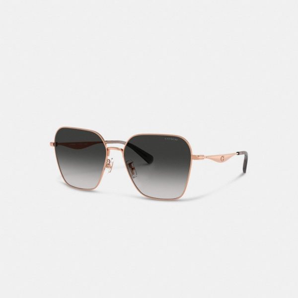 Coach C Hardware Metal Oversized Square Sunglasses - Preorder
