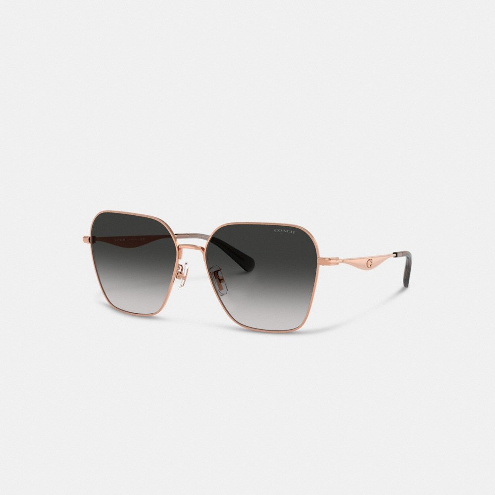 Coach C Hardware Metal Oversized Square Sunglasses - Preorder