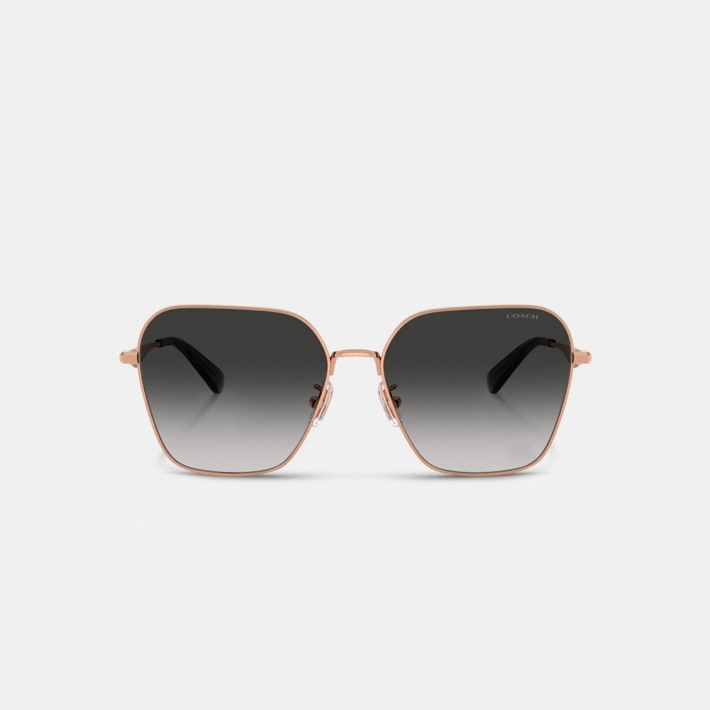 Coach C Hardware Metal Oversized Square Sunglasses - Preorder