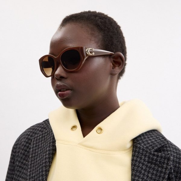 Coach Maxi Sculpted C Oval Sunglasses - Preorder
