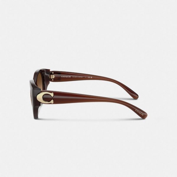 Coach Maxi Sculpted C Oval Sunglasses - Preorder