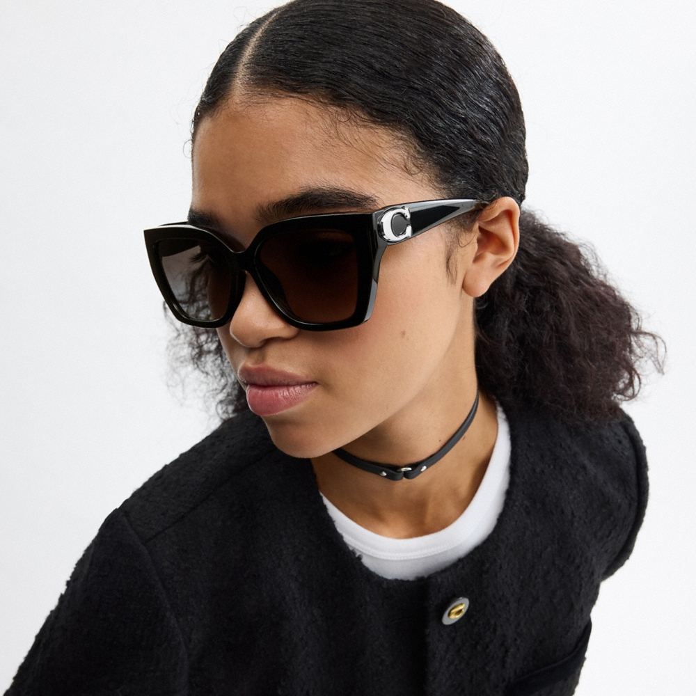 Coach Full Fit Maxi Sculpted C Square Cat Eye Sunglasses - Preorder