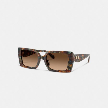 Coach Rivet Oversized Square Sunglasses - Preorder — Brown Gradient