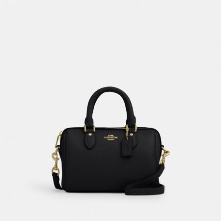 Coach Outlet Mini Rowan Crossbody Bag - Preorder — Brass/Black