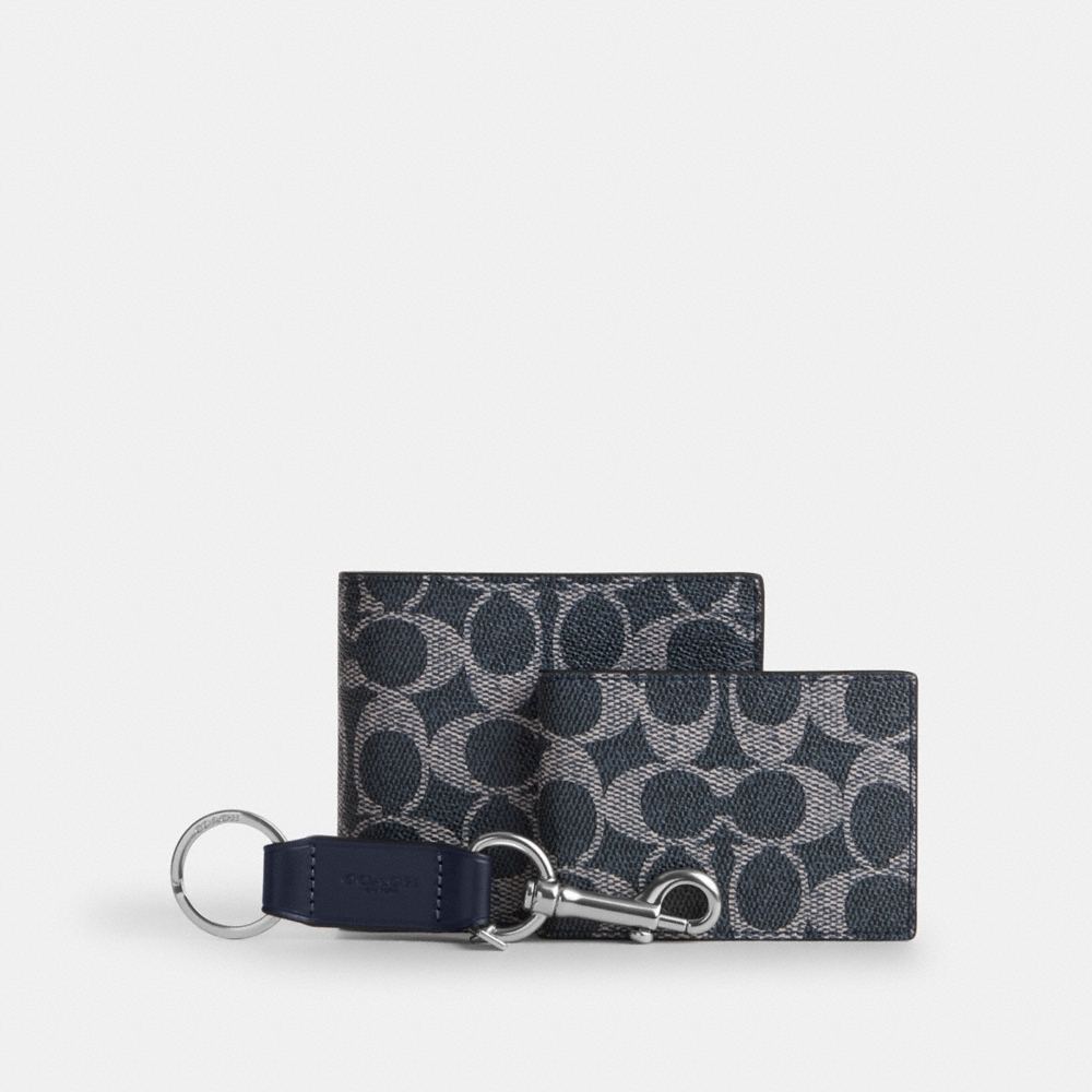 Coach Outlet Boxed 3-In-1 Wallet Gift Set In Signature Canvas - Preorder