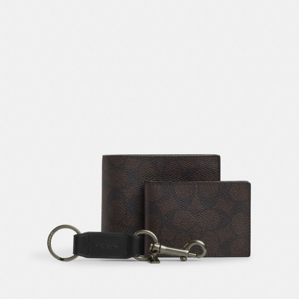 Coach Outlet Boxed 3-In-1 Wallet Gift Set In Signature Canvas - Preorder
