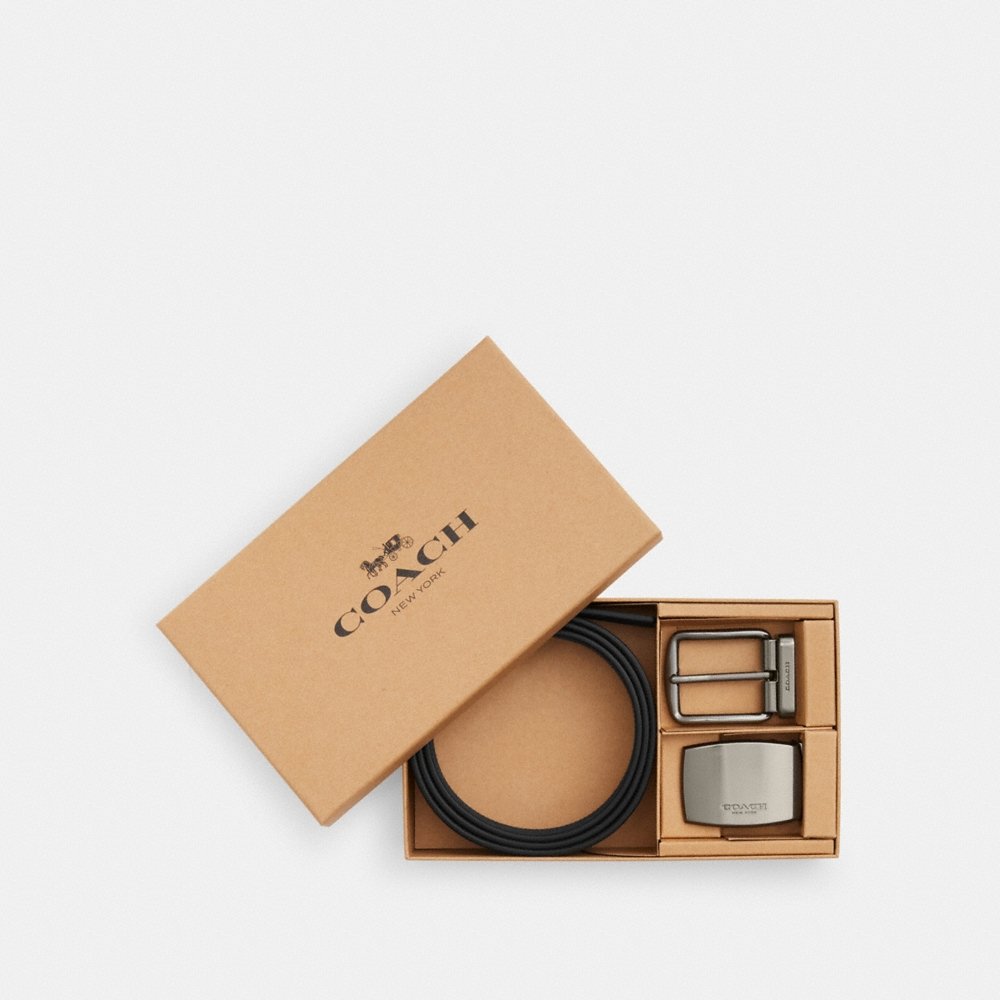 Coach Outlet Boxed Plaque And Harness Buckle Cut-To-Size Reversible Belt, 38MM - Preorder
