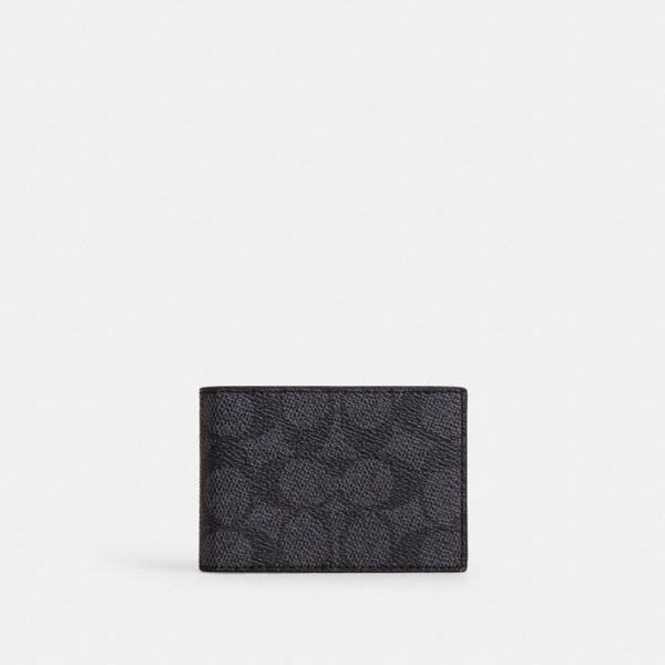 Coach Outlet Compact Billfold Wallet In Signature Canvas - Preorder