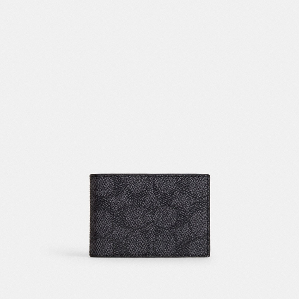 Coach Outlet Compact Billfold Wallet In Signature Canvas - Preorder
