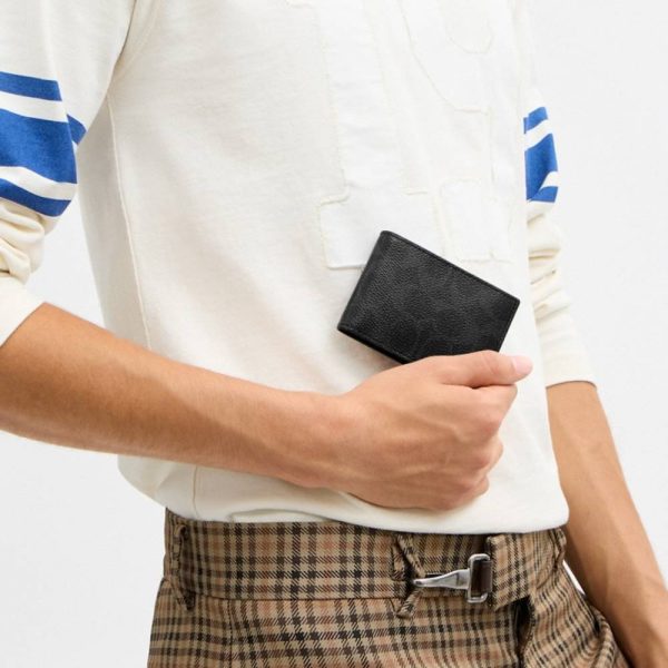 Coach Outlet Compact Billfold Wallet In Signature Canvas - Preorder