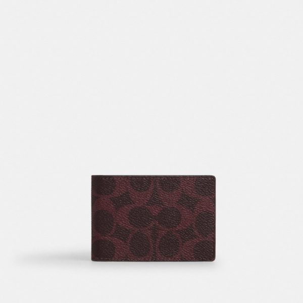 Coach Outlet Compact Billfold Wallet In Signature Canvas - Preorder
