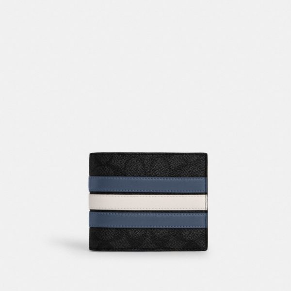 Coach Outlet 3-In-1 Wallet In Signature Canvas With Varsity Stripe - Preorder