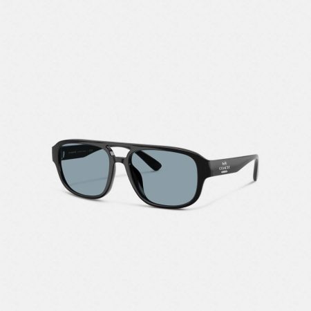 Coach Outlet Pilot Sunglasses - Preorder — Black