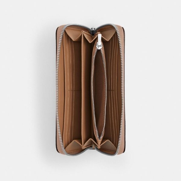 Coach Outlet Long Zip Around Wallet In Signature Canvas - Preorder