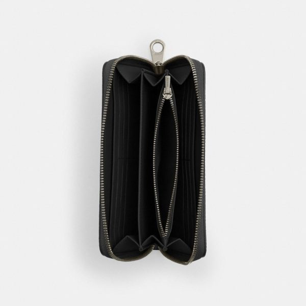 Coach Outlet Long Zip Around Wallet In Signature Canvas - Preorder