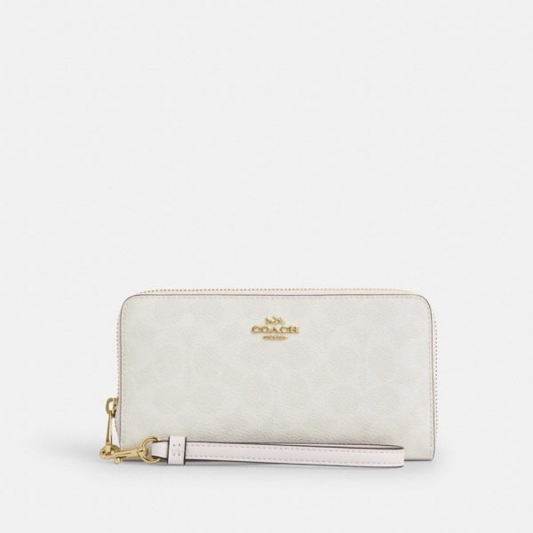Coach Outlet Long Zip Around Wallet In Signature Canvas - Preorder