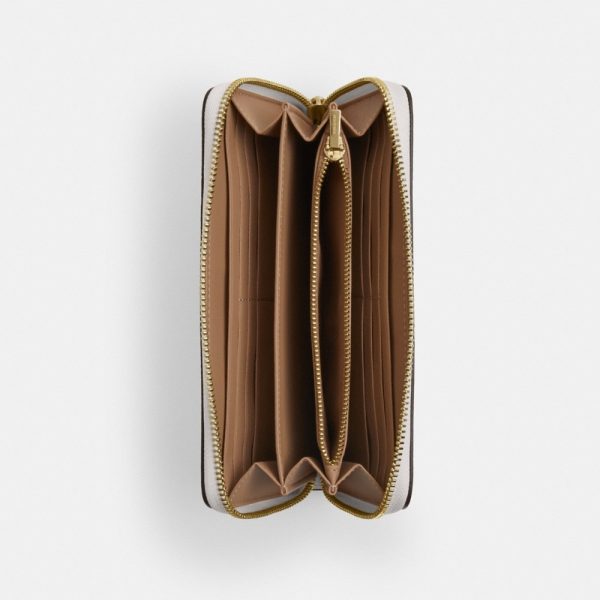 Coach Outlet Long Zip Around Wallet In Signature Canvas - Preorder
