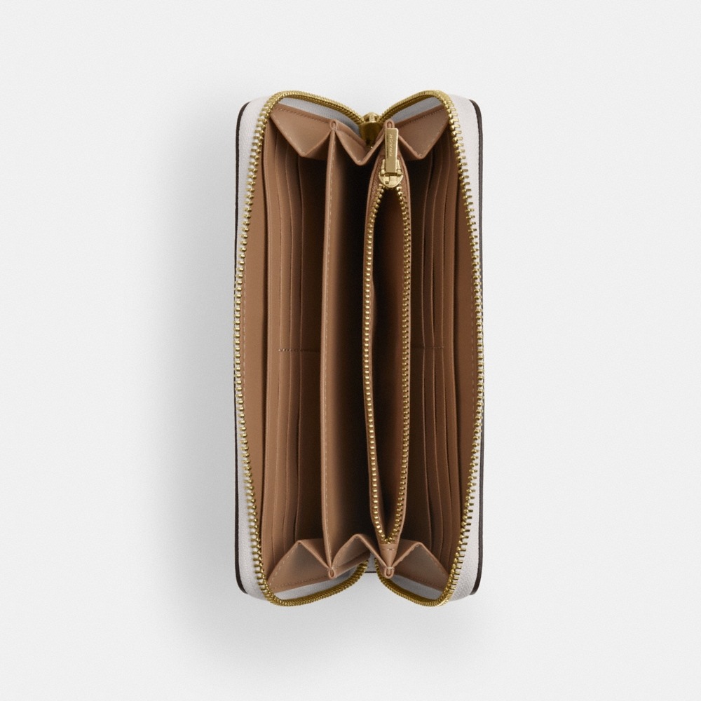 Coach Outlet Long Zip Around Wallet In Signature Canvas - Preorder