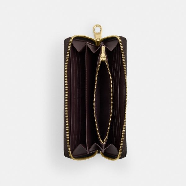 Coach Outlet Long Zip Around Wallet In Signature Canvas - Preorder