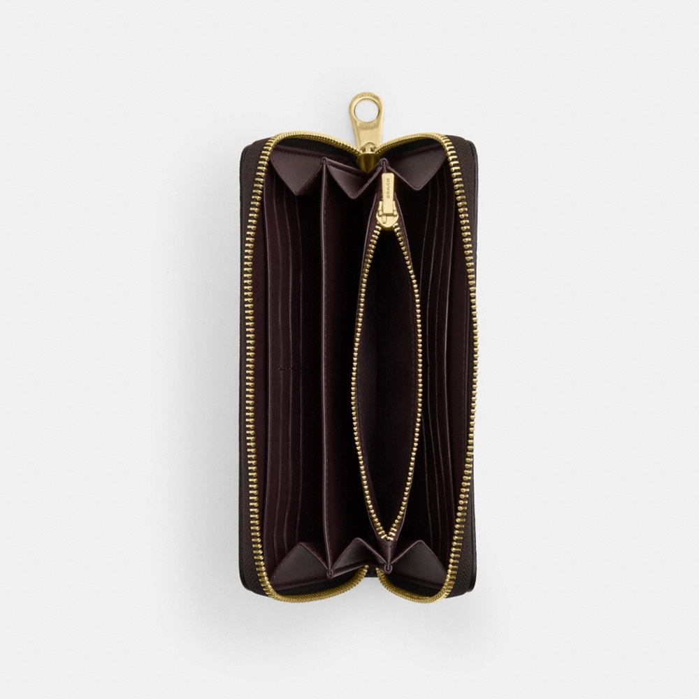 Coach Outlet Long Zip Around Wallet In Signature Canvas - Preorder