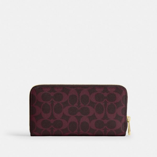Coach Outlet Long Zip Around Wallet In Signature Canvas - Preorder