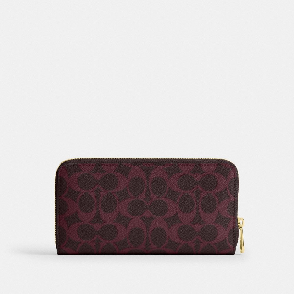 Coach Outlet Long Zip Around Wallet In Signature Canvas - Preorder