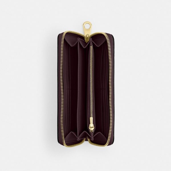 Coach Outlet Long Zip Around Wallet In Signature Canvas - Preorder