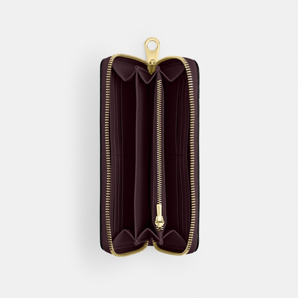 Coach Outlet Long Zip Around Wallet In Signature Canvas - Preorder