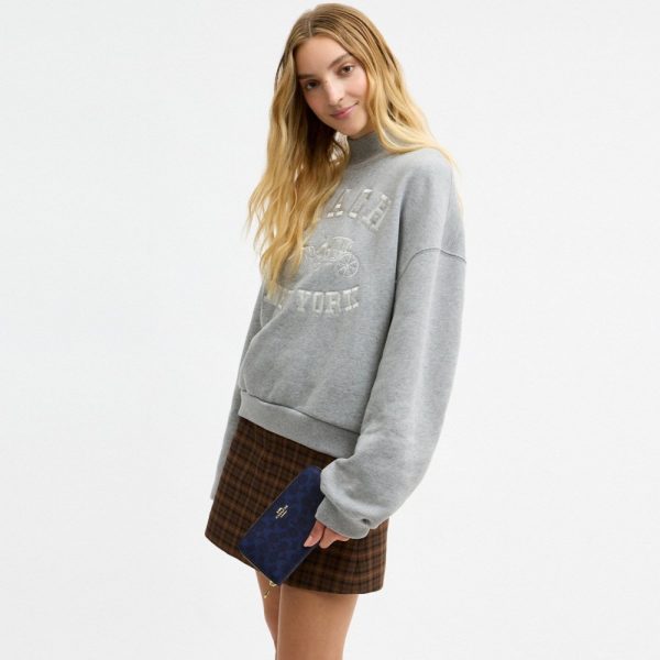 Coach Outlet Long Zip Around Wallet In Signature Canvas - Preorder