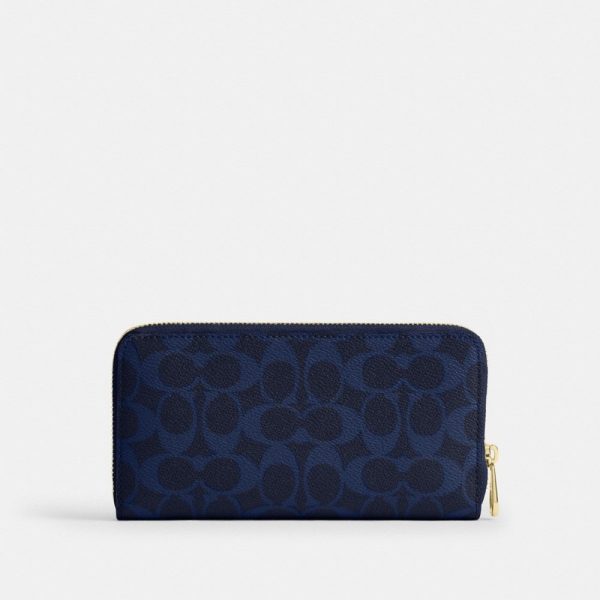Coach Outlet Long Zip Around Wallet In Signature Canvas - Preorder