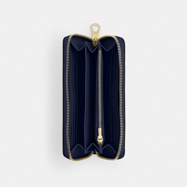 Coach Outlet Long Zip Around Wallet In Signature Canvas - Preorder