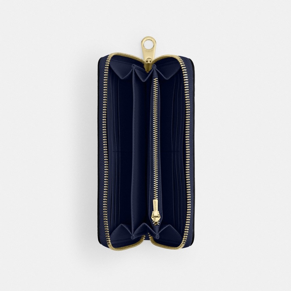 Coach Outlet Long Zip Around Wallet In Signature Canvas - Preorder