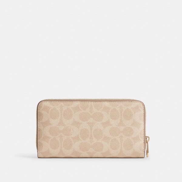 Coach Outlet Long Zip Around Wallet In Signature Canvas - Preorder