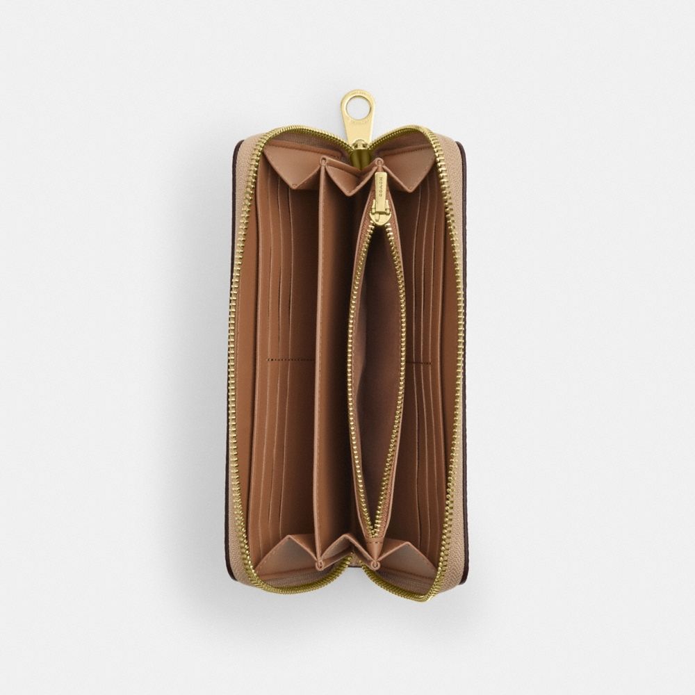 Coach Outlet Long Zip Around Wallet In Signature Canvas - Preorder