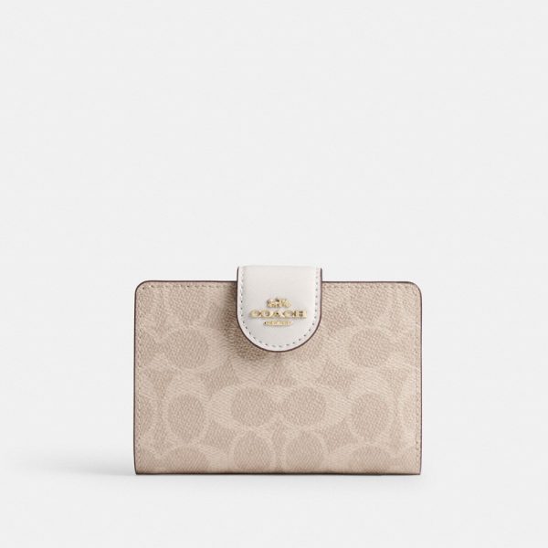 Coach Outlet Medium Corner Zip Wallet In Signature Canvas - Preorder
