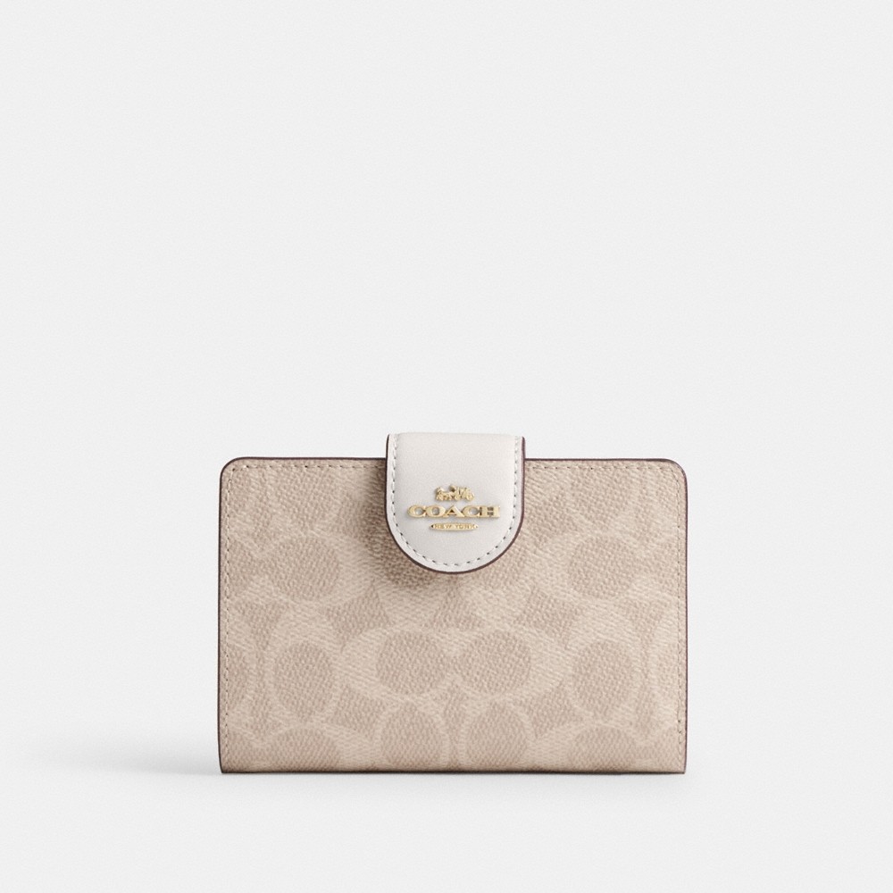 Coach Outlet Medium Corner Zip Wallet In Signature Canvas - Preorder
