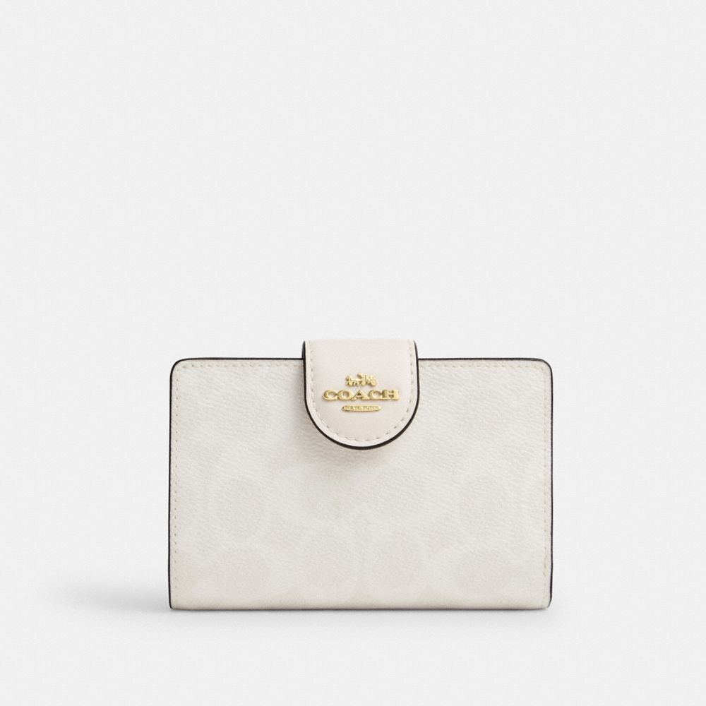 Coach Outlet Medium Corner Zip Wallet In Signature Canvas - Preorder