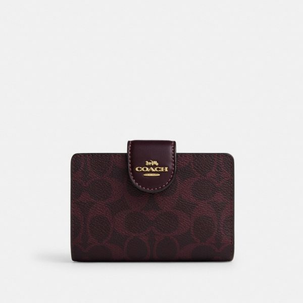Coach Outlet Medium Corner Zip Wallet In Signature Canvas - Preorder