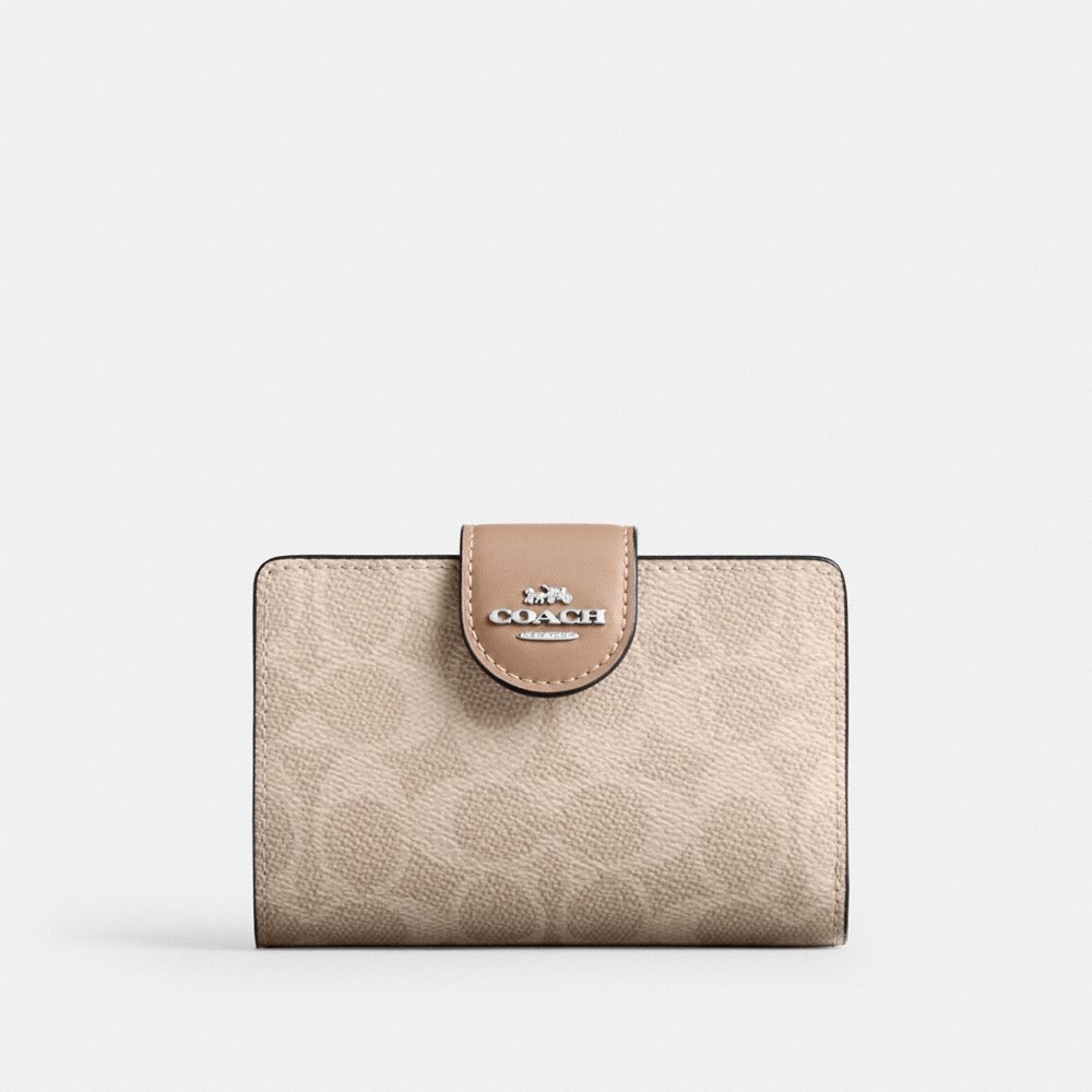 Coach Outlet Medium Corner Zip Wallet In Signature Canvas - Preorder