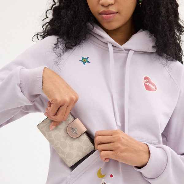 Coach Outlet Medium Corner Zip Wallet In Signature Canvas - Preorder