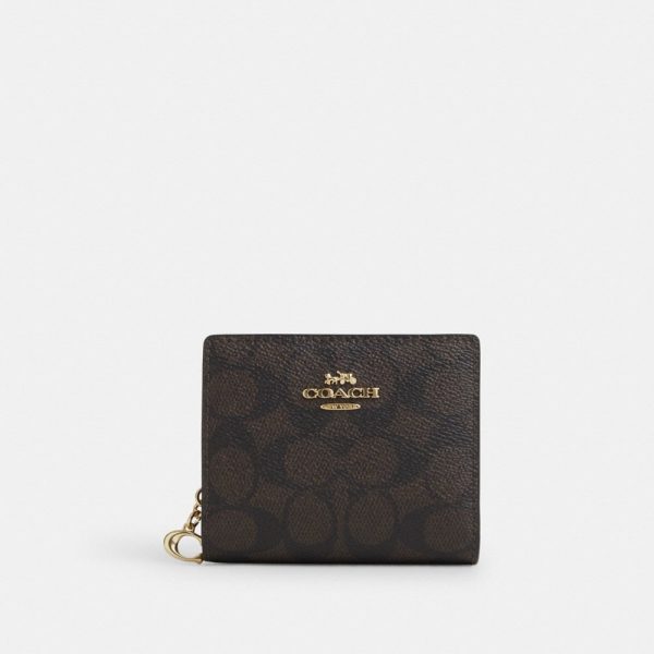 Coach Outlet Snap Wallet In Signature Canvas - Preorder