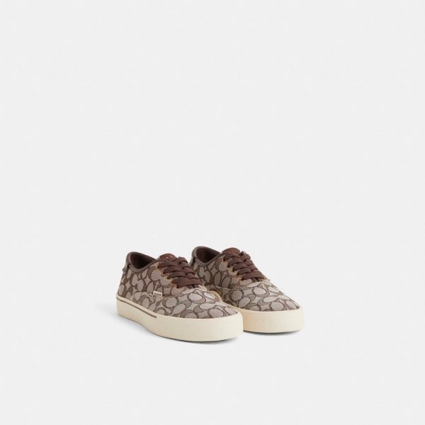 Coach Outlet Restored Skate Lace Up Sneaker In Signature Jacquard - Preorder
