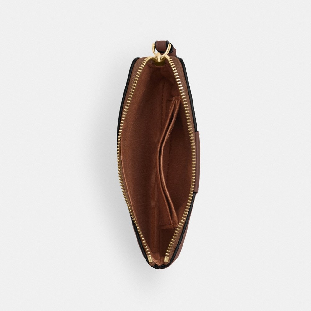Coach Outlet Corner Zip Wristlet In Signature Canvas With Stripe - Preorder