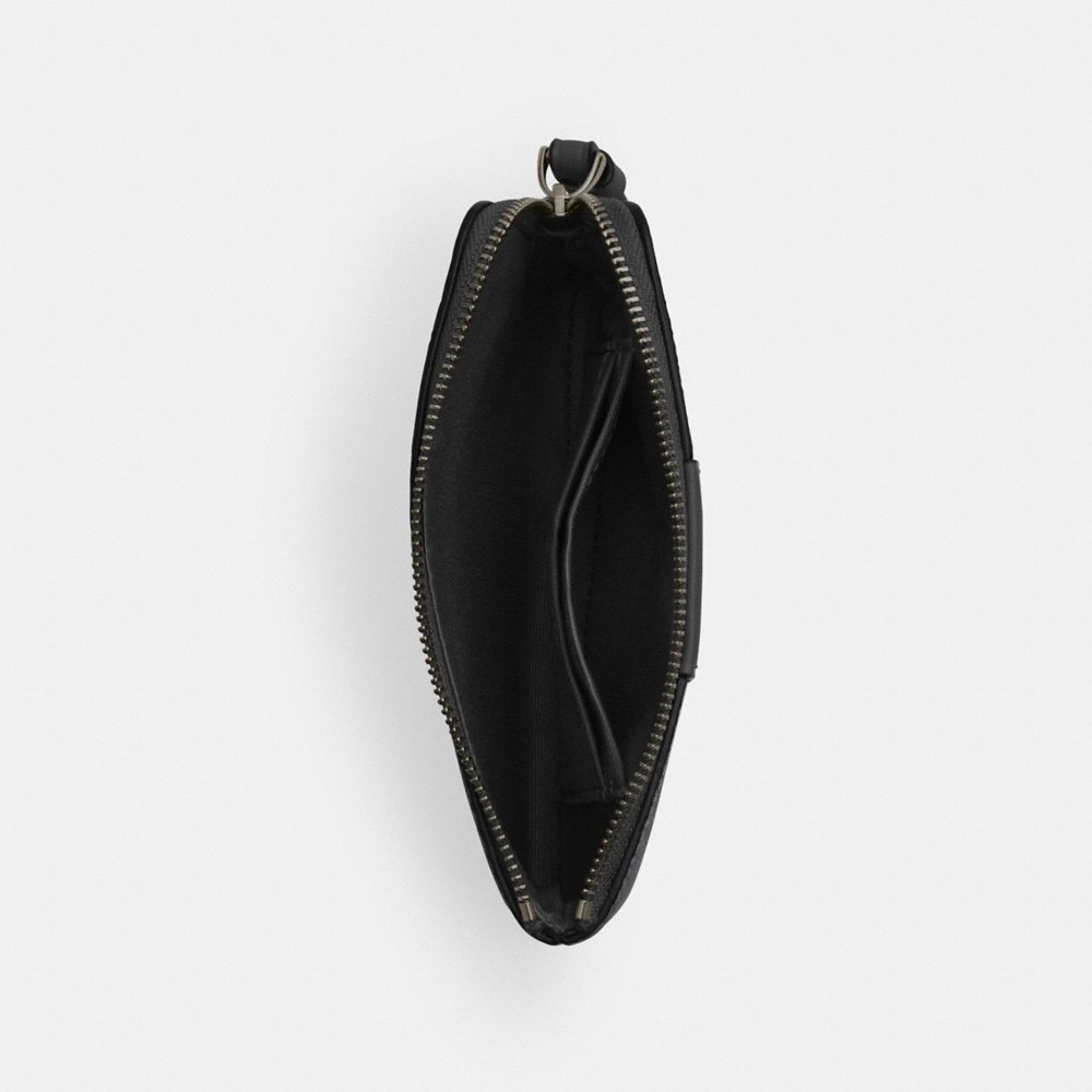 Coach Outlet Corner Zip Wristlet In Signature Canvas With Stripe - Preorder