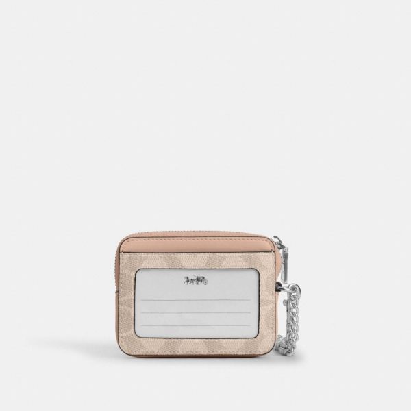 Coach Outlet Zip Card Case In Signature Canvas - Preorder