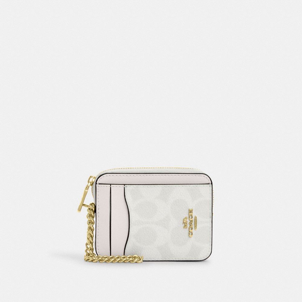 Coach Outlet Zip Card Case In Signature Canvas - Preorder